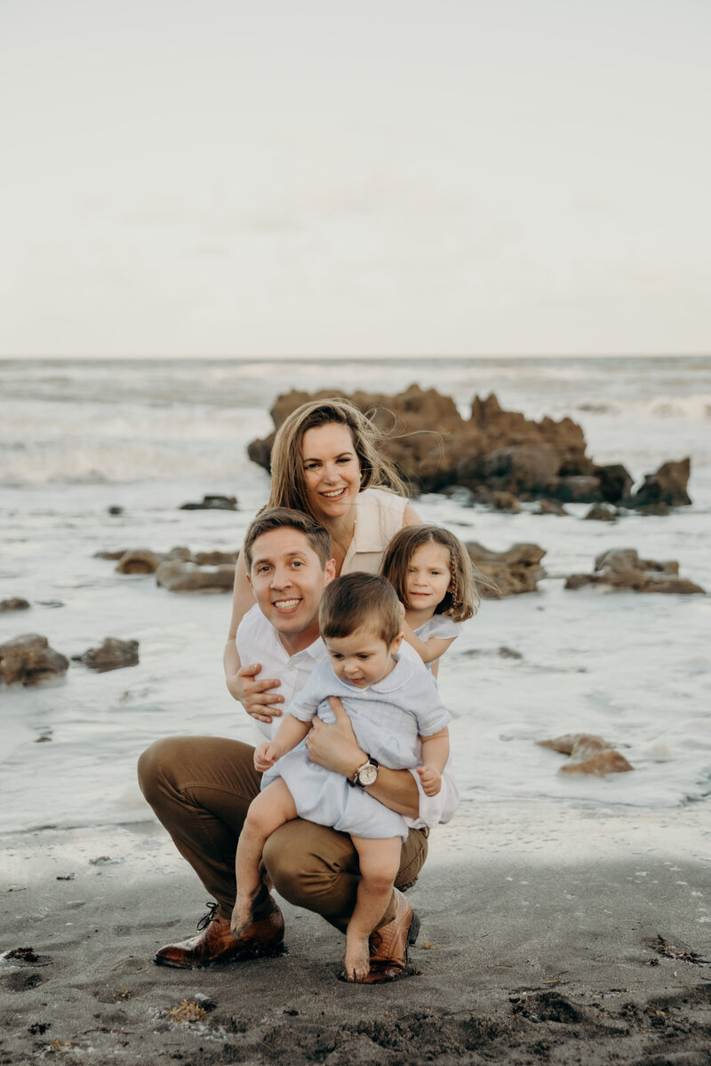 Family session at coral cove park in Jupiter Florida