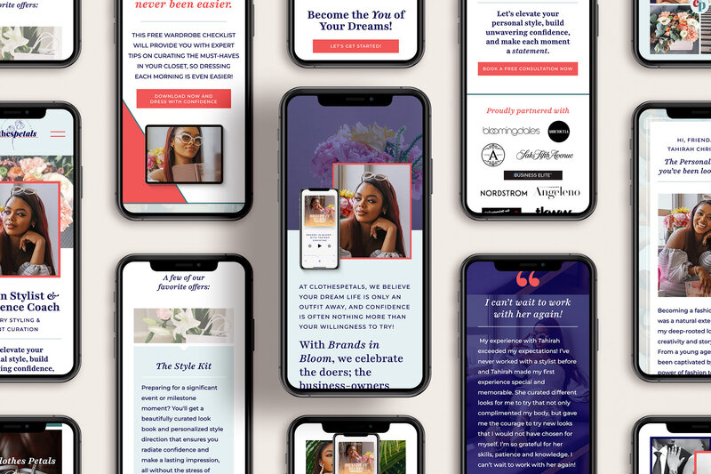 Custom Showit Website Design for Confidence Coach Tahirah Christine -1