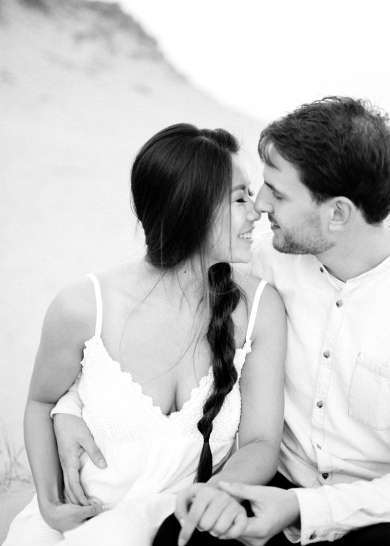 Lin & Marijn | engagement session photography at the beach the netherlands11