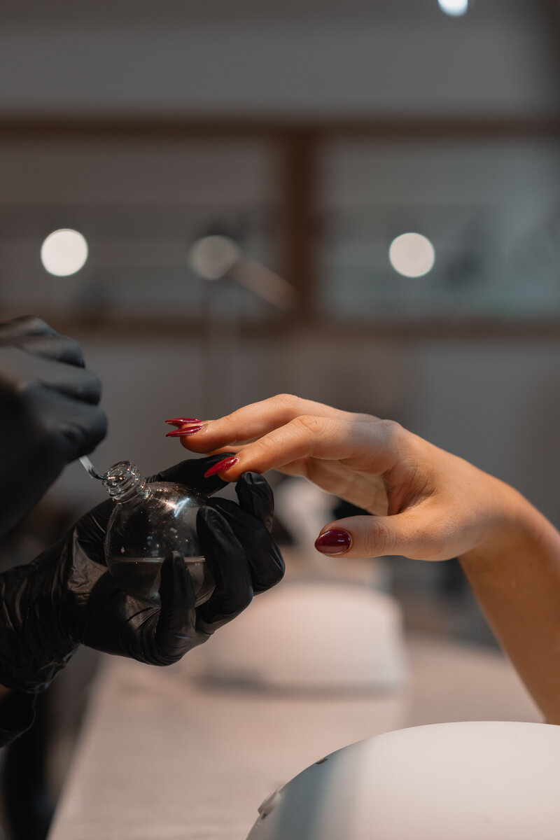 photo of woman getting manicure at dublin nail salon