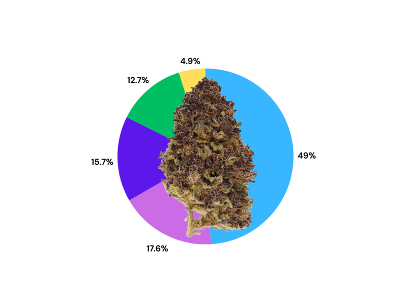Blueberry Muffin percentages of each terpene
