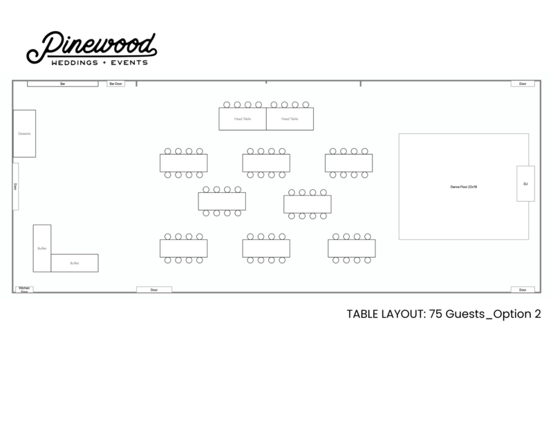 Pinewood Weddings and Events - Modern Wedding and Event Venue in Minnesota's Pine Forest - Talbe Layouts - 5