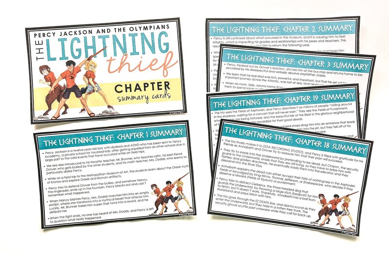 PERCY JACKSON AND THE OLYMPIANS THE LIGHTNING THIEF READING QUIZZES –  Presto Plans