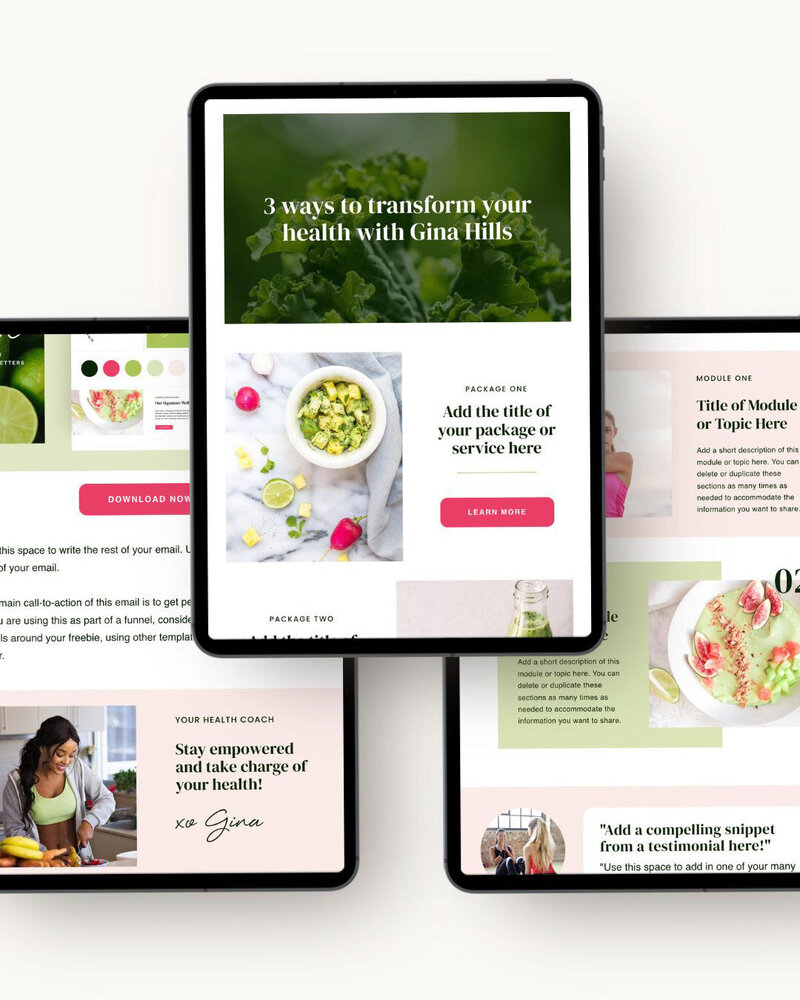 gina hills email templates for flodesk