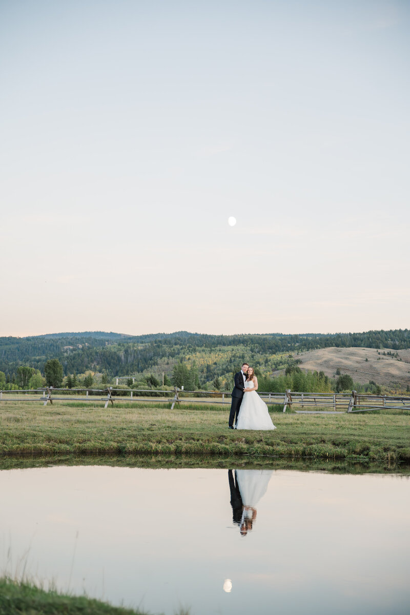 sunset wedding photos