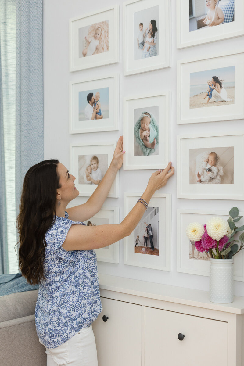 Nicole hanging wall art in clients home