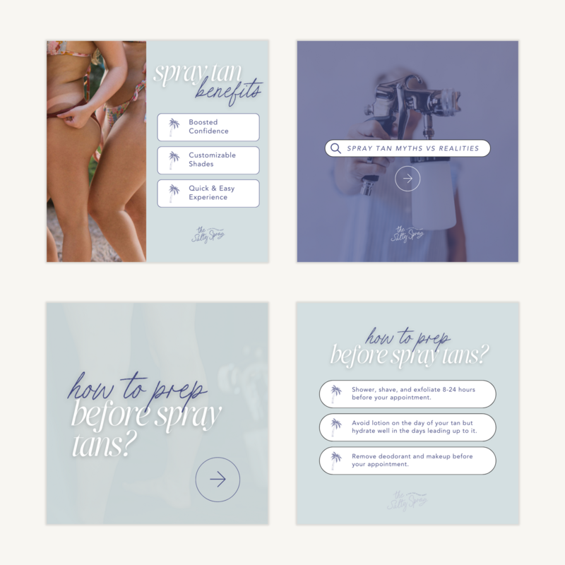Spray Tan Business Social Media Posts