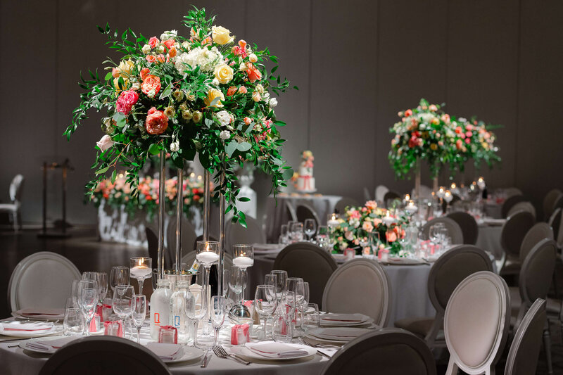 gorgeous table details Chateau Le Parc wedding.  Captured by Ottawa wedding photographer JEMMAN Photography