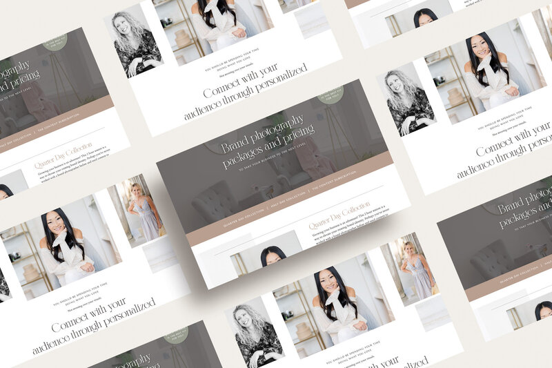 Collage of website layouts for mindset coach