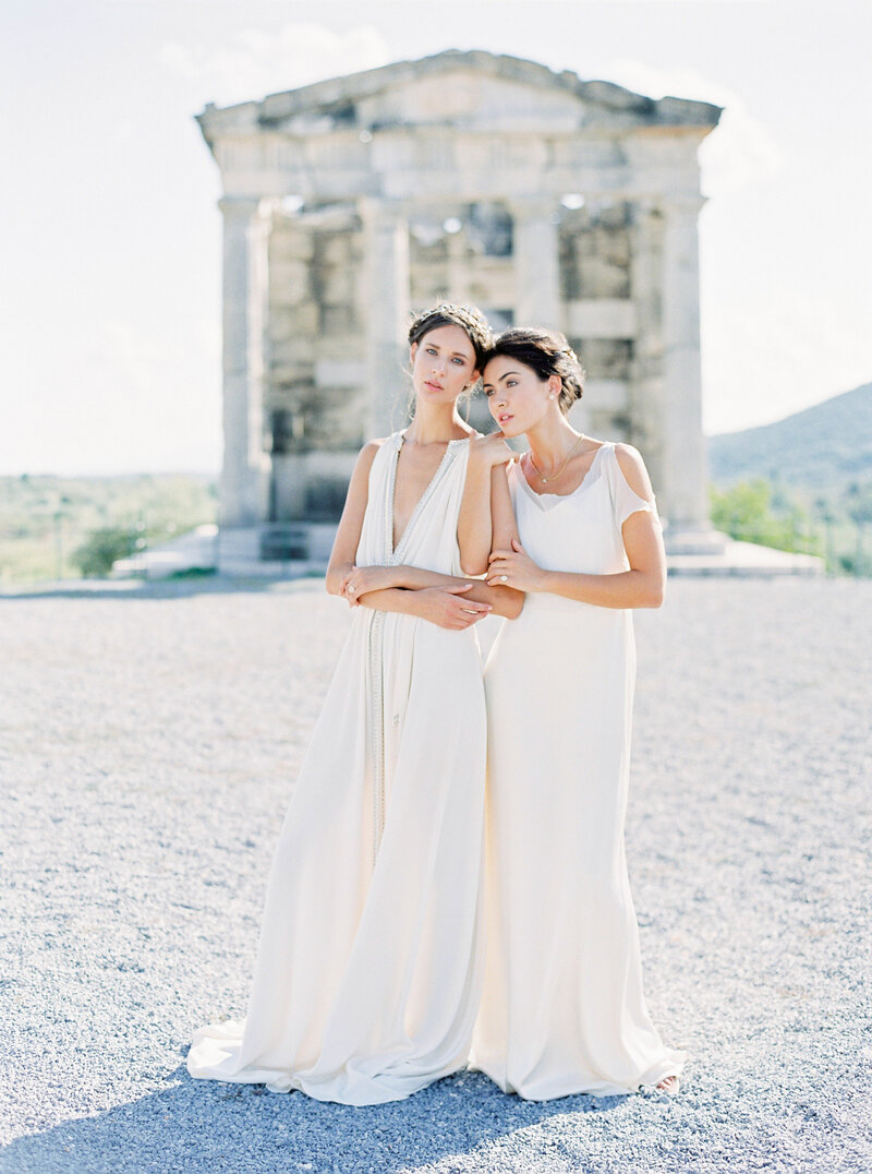 Ancient-Greece-wedding-style-two-brides-Stephanie-Brauer