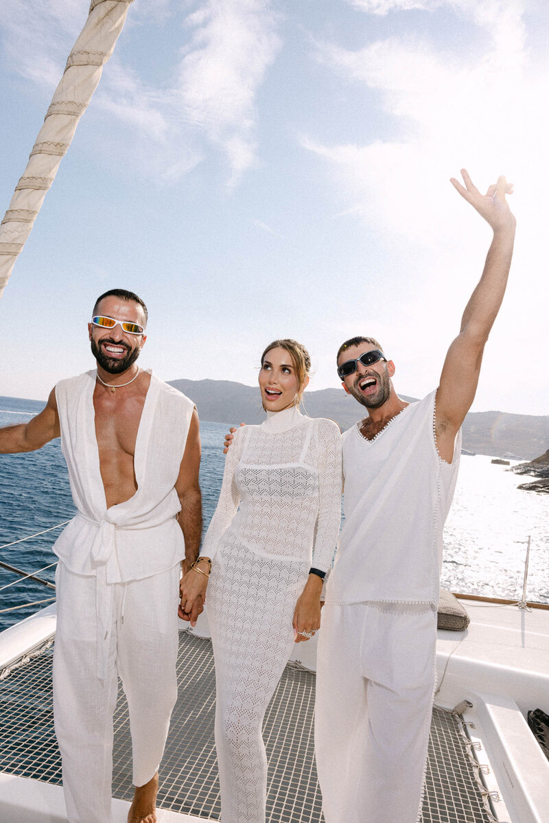 pre wedding day boat mykonos greece 20
