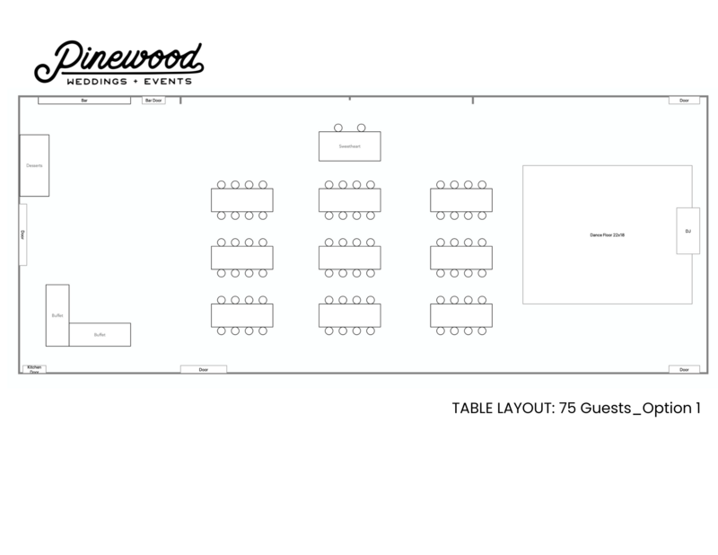 Pinewood Weddings and Events - Modern Wedding and Event Venue in Minnesota's Pine Forest - Talbe Layouts - 4