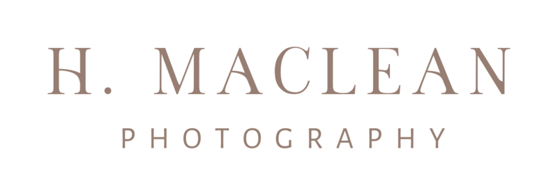 H. MacLean Photography Logo with flowers coming out of coffee cup