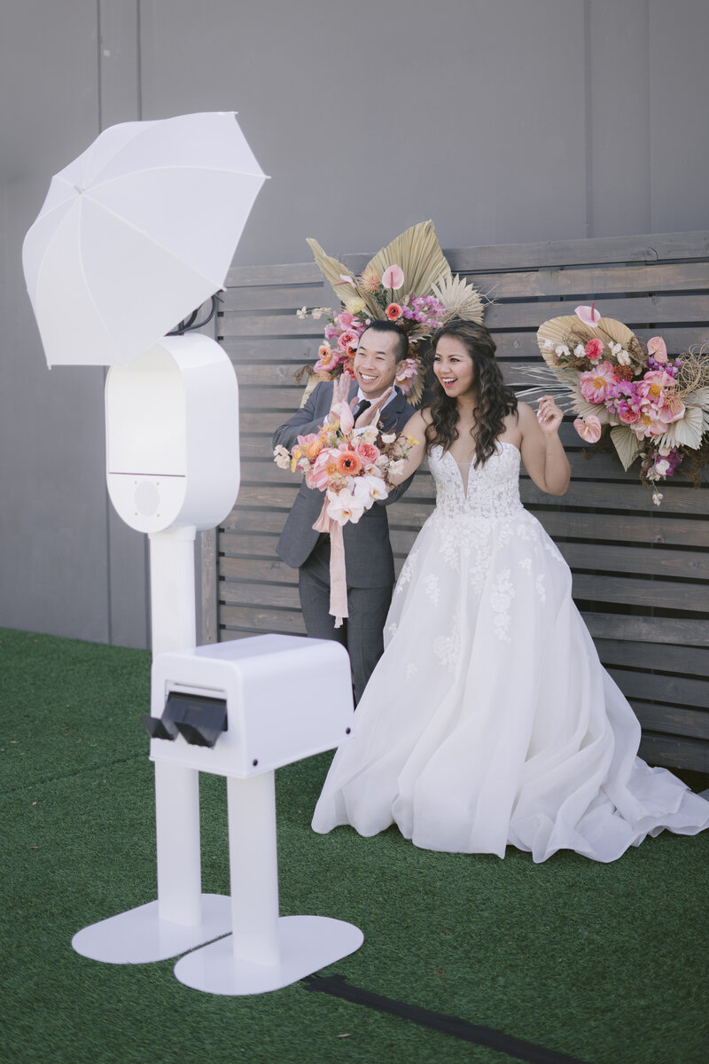 Luxury photobooth setup for weddings and events in Los Angeles, Orange County, and Ventura