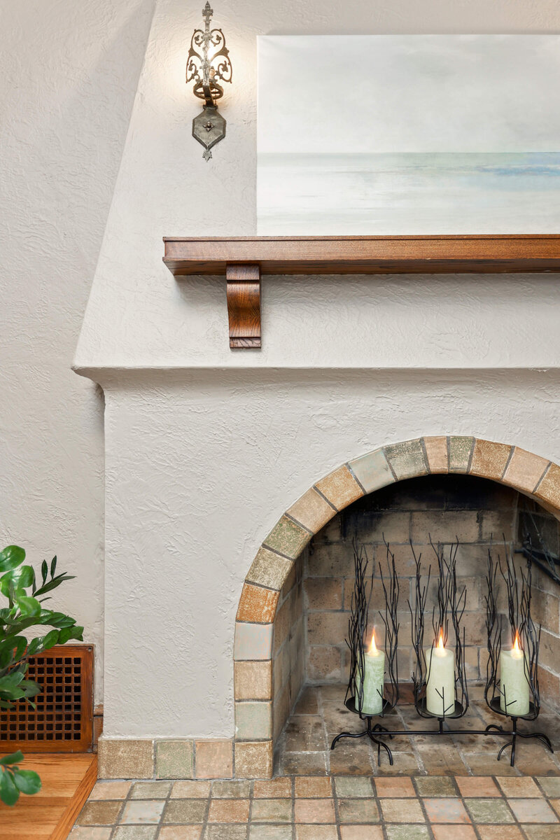 Old fireplace in Saint Paul vintage home