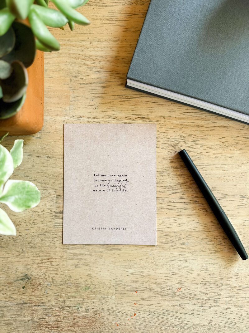 enchanted prose postcard desk