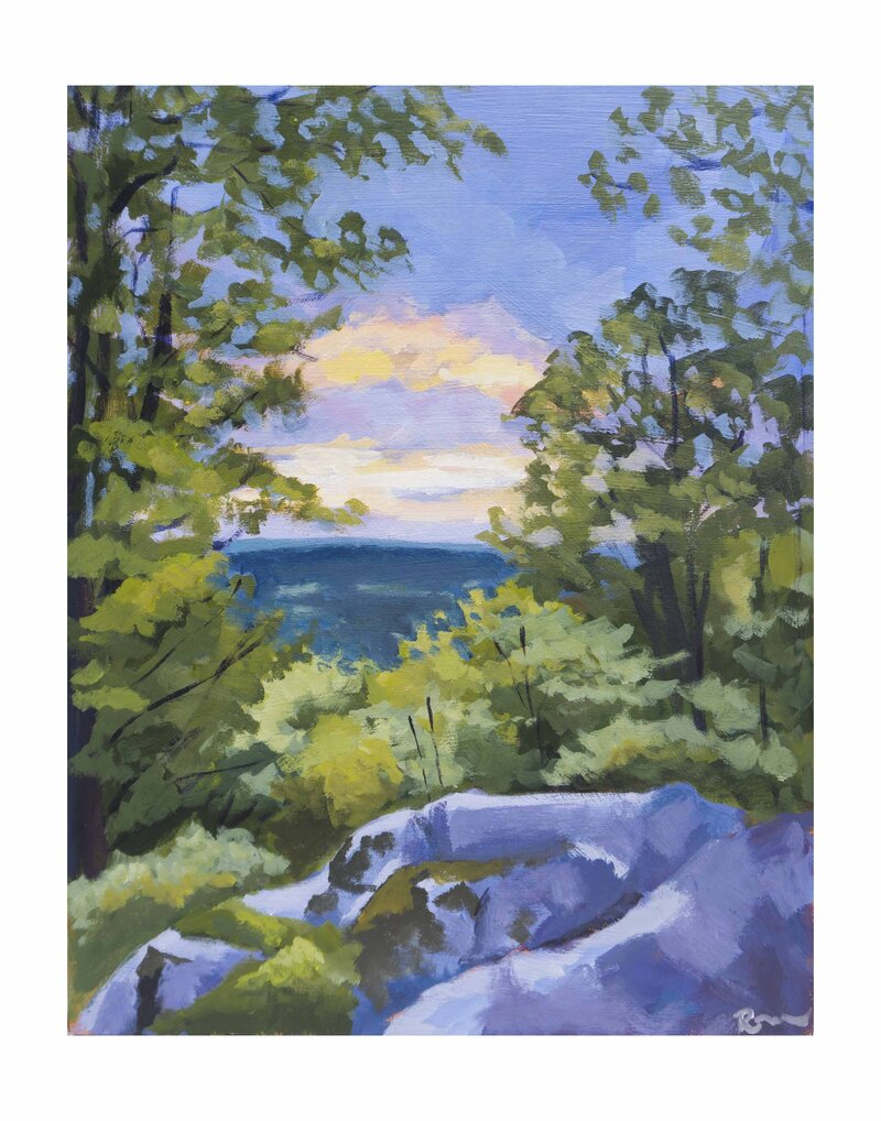 Mountain lookout 3 print by Rachel Vaught Art