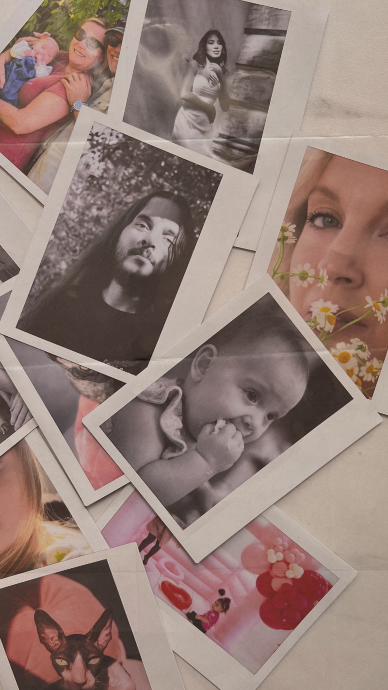 collage of polaroid prints
