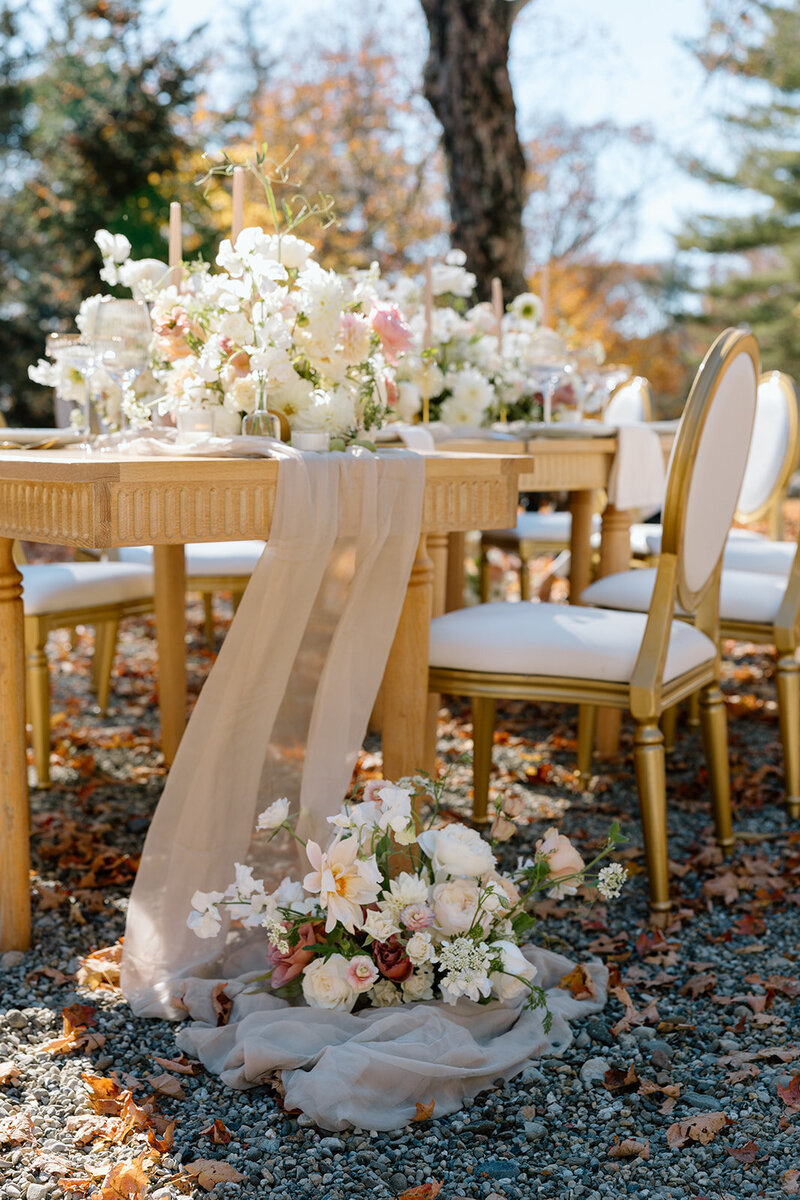 Outdoor wedding design with floral styling and ceremony setup — by Well-Dressed Events in NJ and NYC