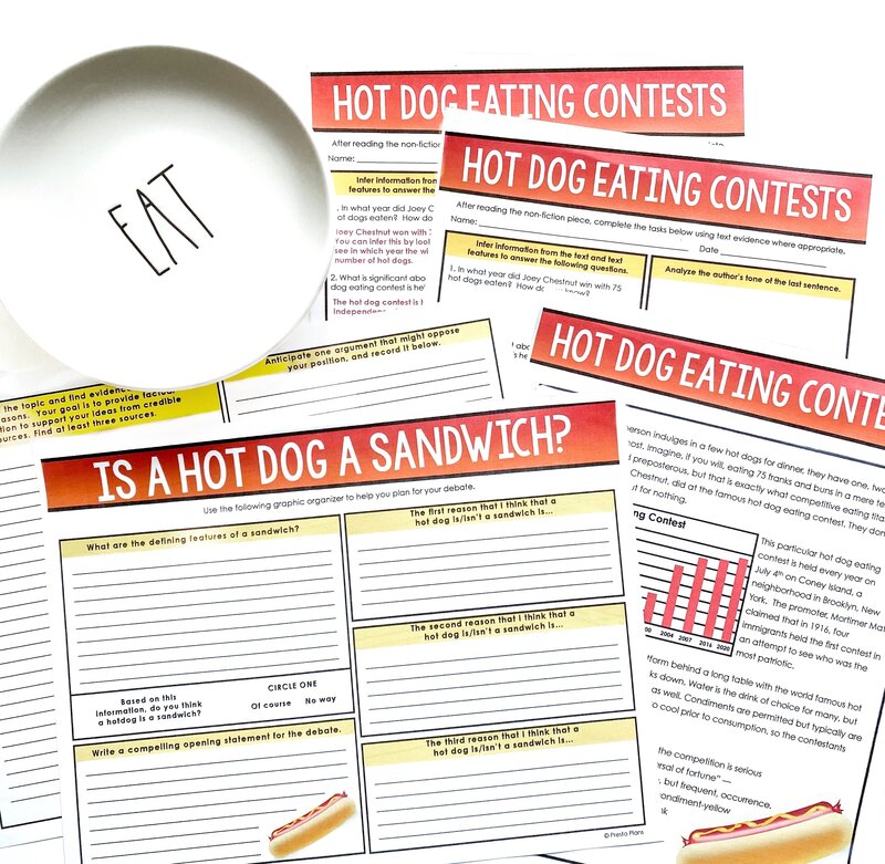 Free Hot Dog Eating Contest Nonfiction Article of the Week Program 2