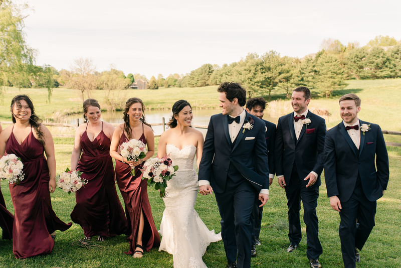 how to plan. backyard wedding, rustic baltimore weddings, red and blue wedding colors