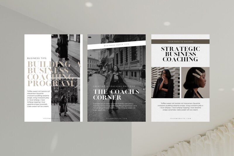 Business coach Pinterest templates