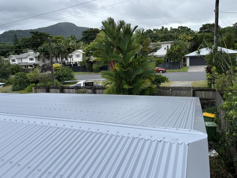 Reroof completed Colorbond Bluegum