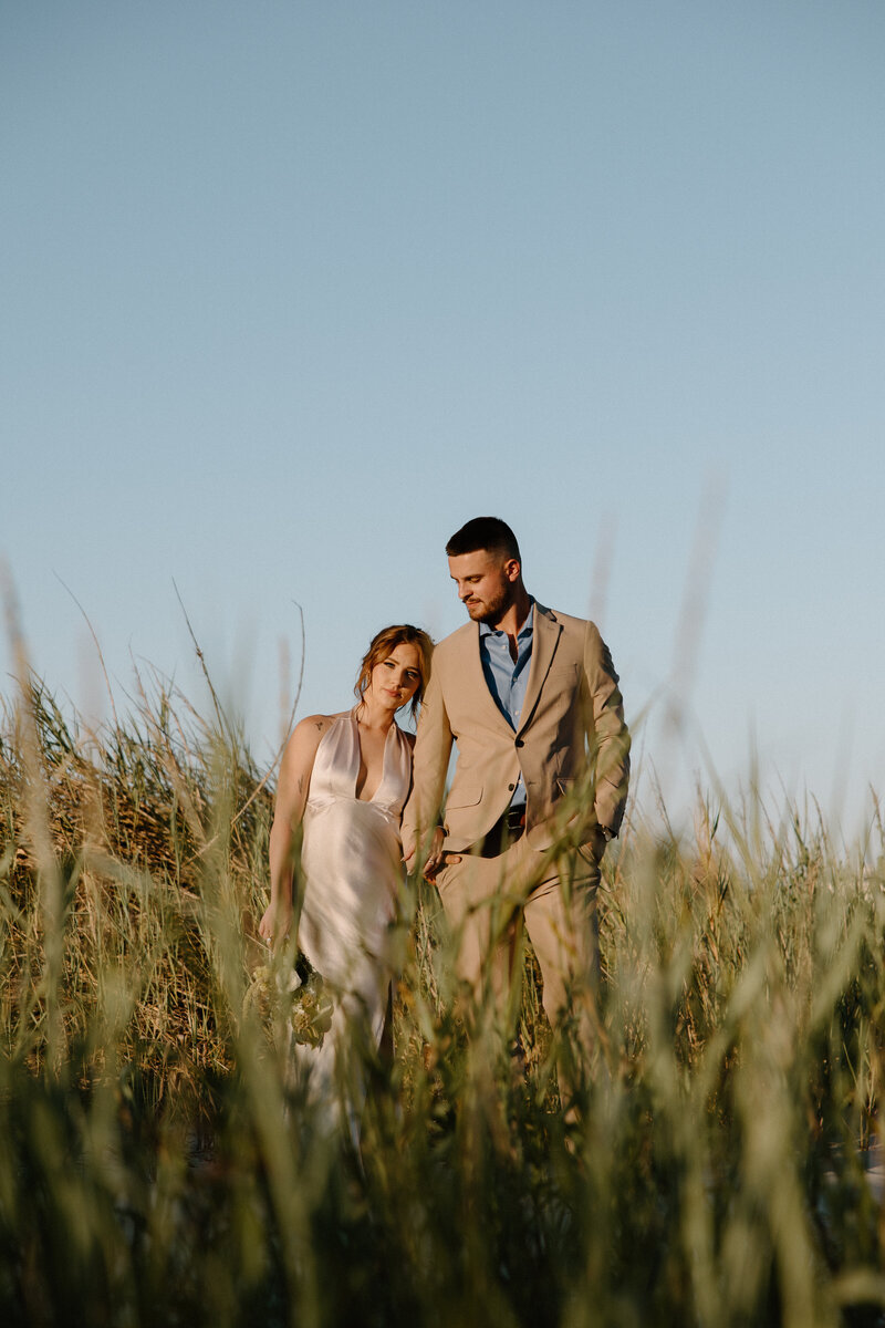 Couple engagement session in the fields of Texas