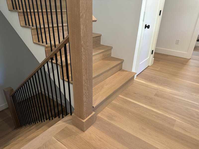 Custom hardwood stairs in Denver