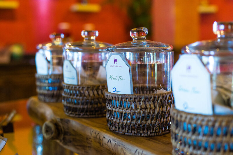 glass jars with dessert blue spirit costa rica