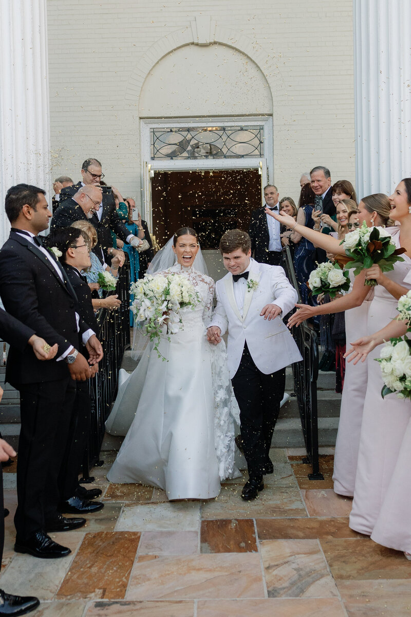 A couple exiting their church ceremony in Atlanta, GA | Drake Social Events