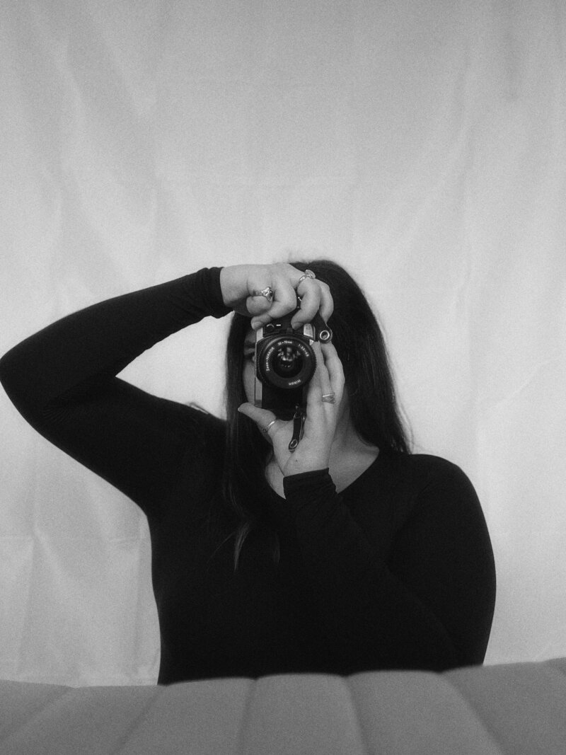 Black and White Art Studio Portriat