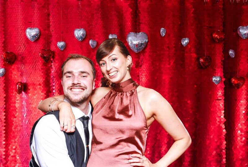 red sequins  valentines day sequins backdrop for photo booth events