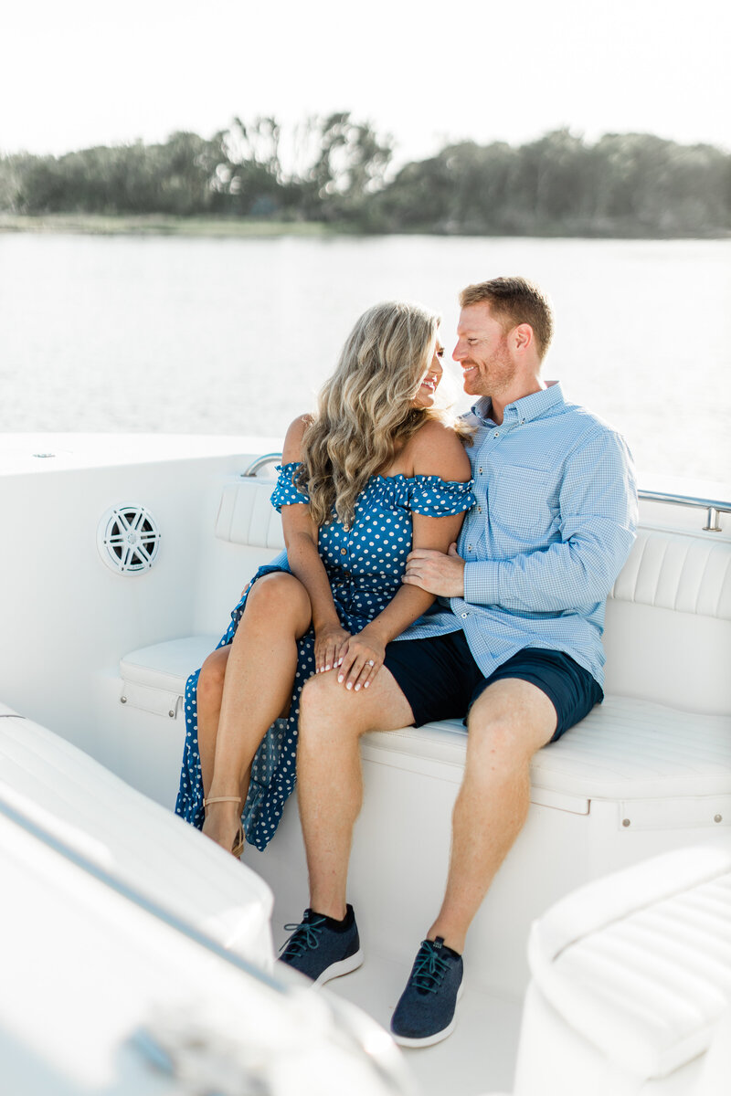 Engagement session on the water in Beaufort NC