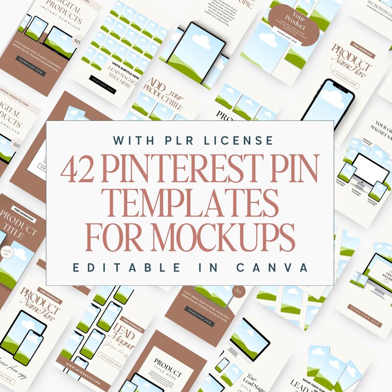 PLR Pinterest Pin Templates for Mockups1