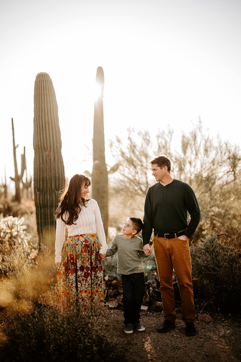 This is a photo of a family taken by Kristin Bendigo in Tucson Arizona