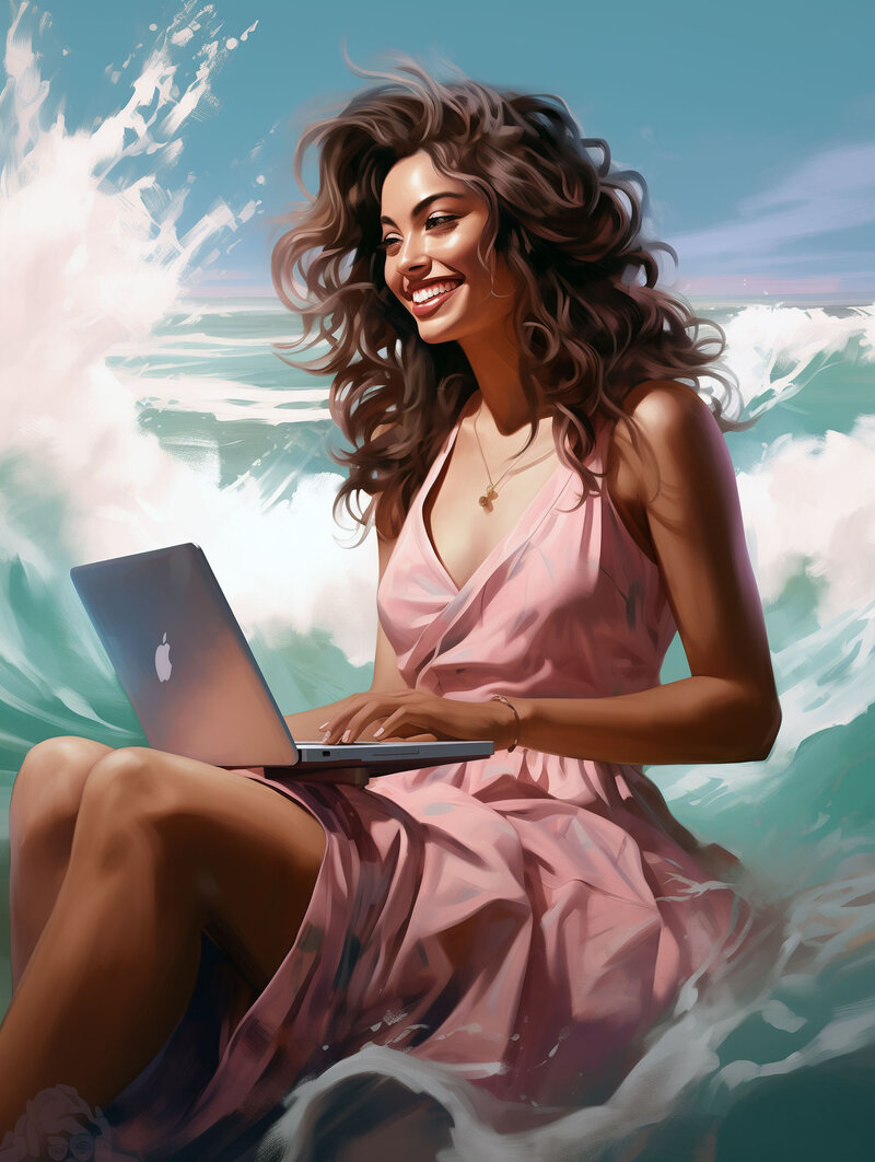 Woman on laptop computer