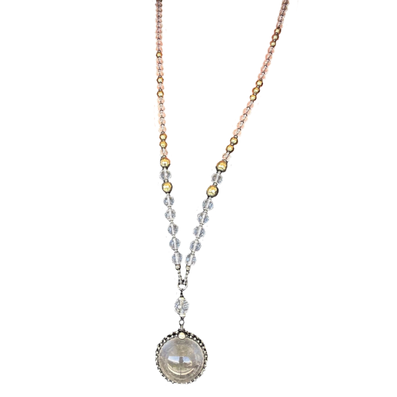crystal ball oracle necklace soul bling jewelry