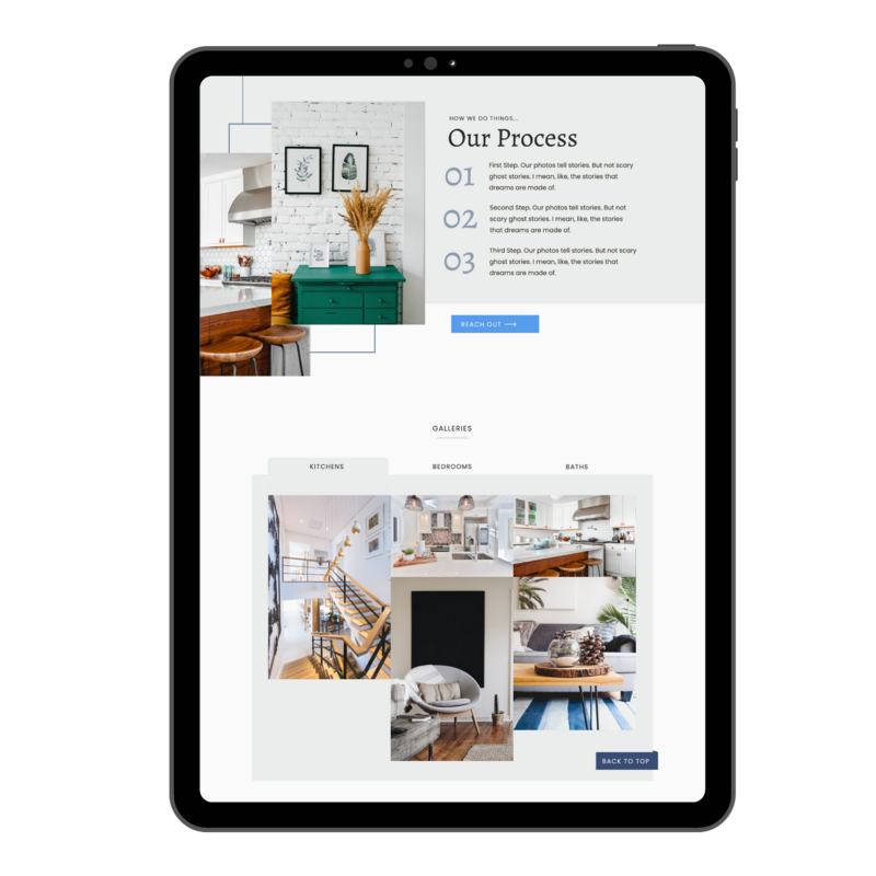 Custom website design for wedding floral designer.