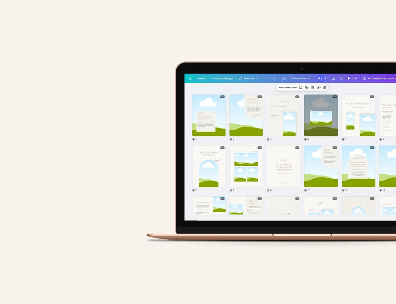 Neutrale Instagram templates voor fotografen Ivory Vines 14
