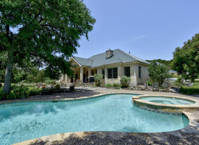 Pool at a wimberley getaways property