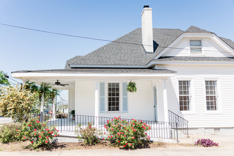 the wrap-around porch at Radiant Studio Collective