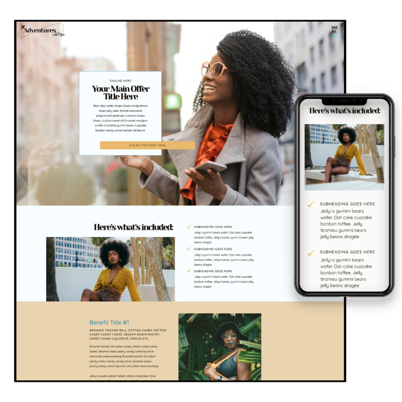 The Lumin Showit Website Template Sales Page