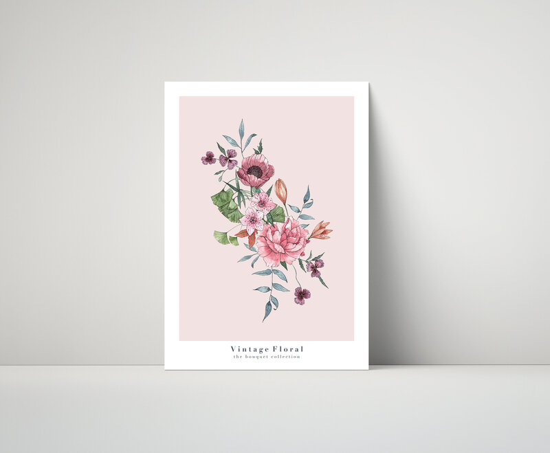 Vintage bloom poster