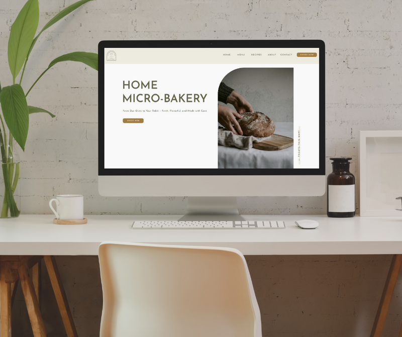 Black and Cream Minimalist Digital Mockup Facebook Post