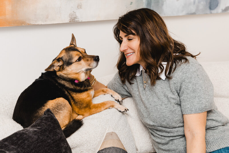 Dena Hein with her dog