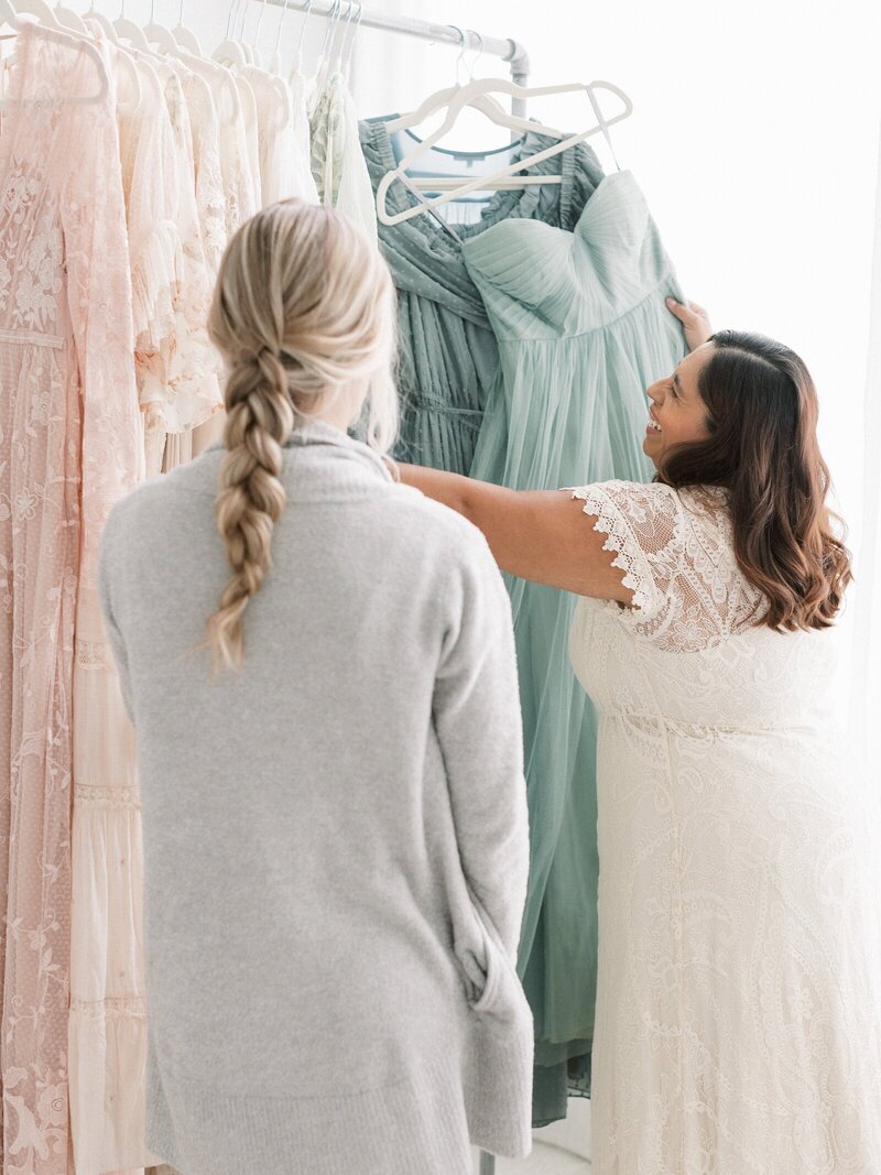 Client wardrobe selection  at savannah ga newborn photographer studio
