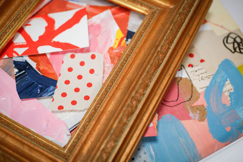 Collage of colored paper