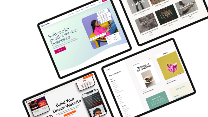 Grid of Showit Template Designs