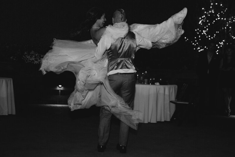 epic first dance by bride and groom